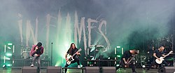 In Flames esiintymässä Rock am Ringissä vuonna 2017.