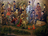 Ritratto di un gruppo musicale nell'era di Naser al-din Shah, 1886