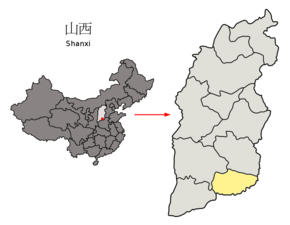 Lage Jinchengs in Shanxi