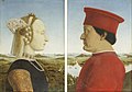 Piero della Francesca, Portreti Battiste Sforza i Federica da Montefeltra iz 1475. god., tempera na dasci, svaka 47 x 33 cm, Galerija Uffizi, Firenca