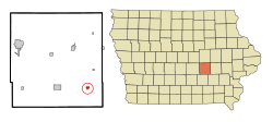 Location of Deep River, Iowa