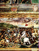 Batalla de Constantino contra Majencio, de Giulio Romano (1520-1524).