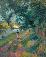 Promenade sur le chemin de Halage, oil on canvas, 81 x 65 cm