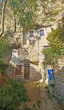 Cave dwellings in Amboise, France