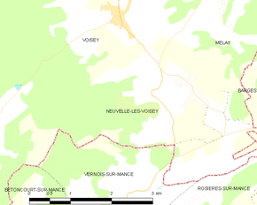 Poziția localității Neuvelle-lès-Voisey