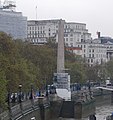 Obeliscul egiptean "Acul Cleopatrei" ("Cleopatra's Needle") de pe malul Tamisei în Londra