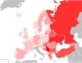 Map with colors according to the points of the final