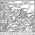 Historical map of the campaign by Hohenfriedeberg (04.06.1745)