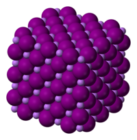 Kristalstructuur van lithiumjodide