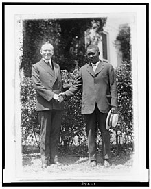 Tom Lee with President Calvin Coolidge in 1925.