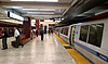 A Richmond-bound train at 12th Street Oakland City Center station, 2018