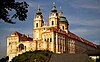 An abbey on a hilltop