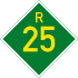 Provinsiale roete R25 shield