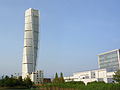 Het Turning Torso-gebouw, ontworpen door Santiago Calatrava