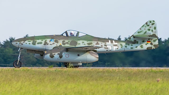 Messerschmitt Stiftung/Flugmuseum Messersschmitt Messerschmitt Me 262 B1-A replica (reg. D-IMTT, marking 501244) at ILA Berlin Air Show 2016.