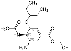 Struktur von Oseltamivir