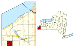 Location within Chautauqua County and New York