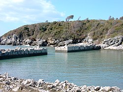 Remains of the ancient Roman port in the Gianola park.