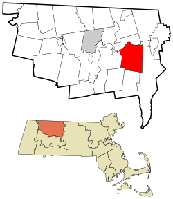 Location in Franklin County in Massachusetts