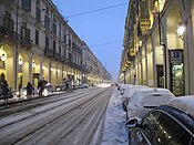 Via Po in inverno