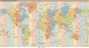 World Time Zones Map