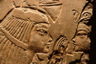 Maia was the wet nurse of the Crown Prince, Tutankhamun. Having lost his mother at a young age, she helped rear the young prince. Maia was later allowed to have a grand tomb at Saqqara. Here the young prince holds her hand.