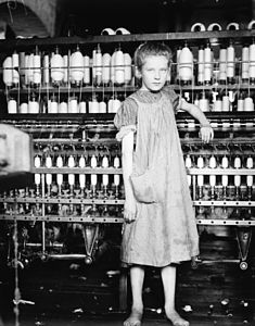 "Addie Card, 12 years. Spinner in North Pormal (i.e., Pownal) Cotton Mill. Vt.", 1910.[7]