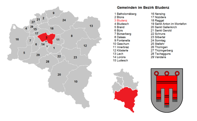 Gemeinden im Bezirk Bludenz