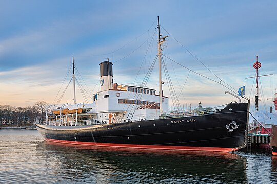 SS Sankt Erik icebreaker museum ship at the Vasa Museum, Stockholm.