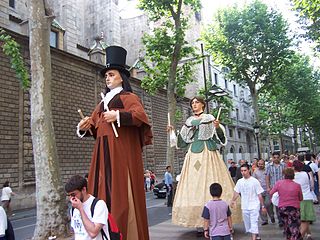 "Geganters" in Les Rambles