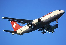 Swissair white livery, frontside