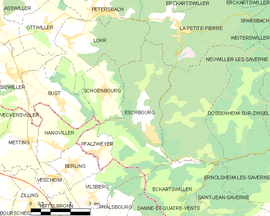 Mapa obce Eschbourg