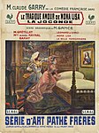 Affisch från 1912 (året efter stölden) till filmen Le Tragique Amour de Mona Lisa la Joconde.