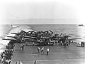 VT-6 TBD-1 aircraft are prepared for launching on USS Enterprise (CV-6), 4 June 1942