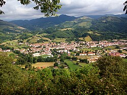 View of Elizondo in the Baztan valley