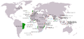 Image 35Portuguese discoveries and explorations: first arrival places and dates; main Portuguese spice trade routes in the Indian Ocean (blue); territories of the Portuguese Empire under King John III rule (1521–1557) (green). The disputed discovery of Australia is not shown. (from History of Portugal)