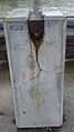 Outdoors "Rust Wedge" display at the Exploratorium shows enormous expansive force of rusting iron