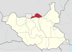 Location of the Ruweng Administrative Area in South Sudan