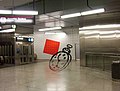 A "clock" near escalators at mezzanine level at Bayview station