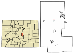 Location of the Divide CDP in Teller County, Colorado