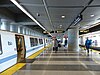 A train at San Francisco International Airport station, 2020