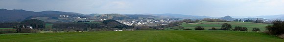 Blick vom Fintenhügel auf die Stadt