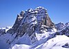 Northwest view of Maja e Thatë (2406 m) in the Albanian Alps