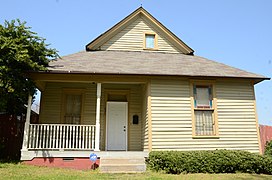 Yellow theme: house in Marshall Square Historic District