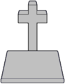 Grave with cross