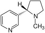 Structuurformule van nicotine