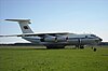 A plane siting on the tarmac