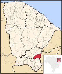 Lavras da Mangabeira – Mappa