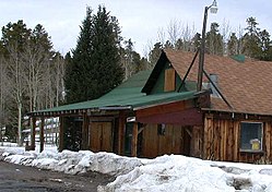 General store along State Highway 14 in Gould, April 2005