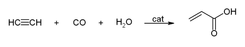 Hydrocarboxylierung von Azetylen